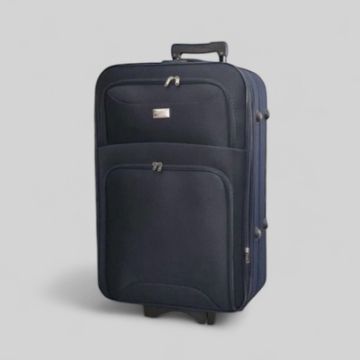Голям куфар за багаж 70x45x27 см | Лек и здрав текстилен с разширител 5см, 3 колела