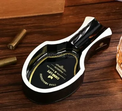 Пепелник за пури CIGARLOONG – метален, с 1 слот за пура