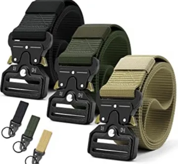 Тактически колан 125 см – метална катарама, полиестер за туризъм и Airsoft