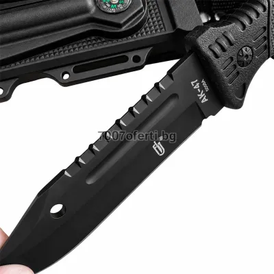 Тактически нож AK-47 за оцеляване с компас и кремък Survivor