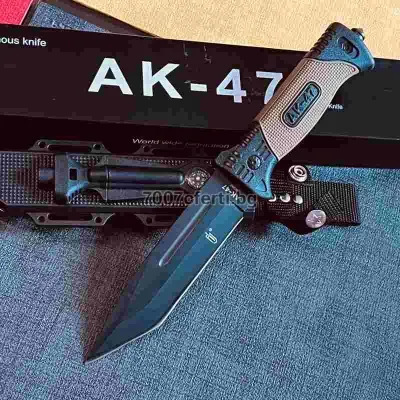 Тактически нож AK-47 за оцеляване с компас и кремък Survivor