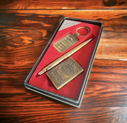 Мъжки подаръчен комплект Jack Daniel’s 3в1 метални и релефни