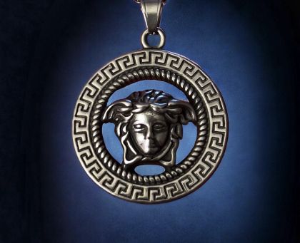 Мъжки синджир ланец с медальон от медицинска стомана неръждаеми