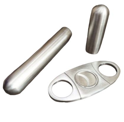 Резачка за пури+метален цилиндър за пренасяне и съхранение от неръждаема стомана