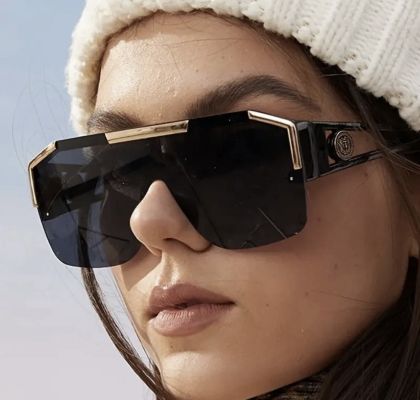 Дамски слънчеви очила тип маска модел 2024г с UV400 защита