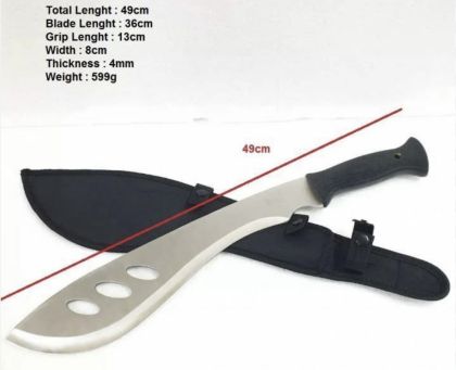 Мачете кукри  тактическо за самозащита и оцеляване на открито с кания за колан