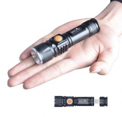 Мощен акумолатурен фенер енергоспещяващ LED с USB зареждане без батерия