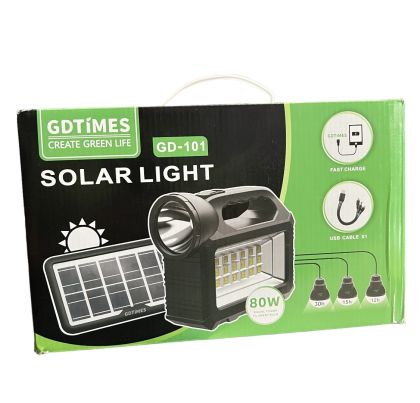  Соларен фенер GDTIMES GD-101 за домашно и къмпинг осветление