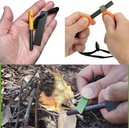 Магнезиева запалка със свирка Survival – надеждна дори при дъжд и сняг
