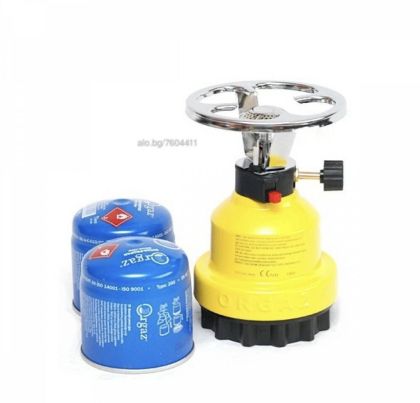 Метален газов котлон за къмпинг с бонус бутилка пълнител 190 гр – идеален за туризъм и приключения на открито