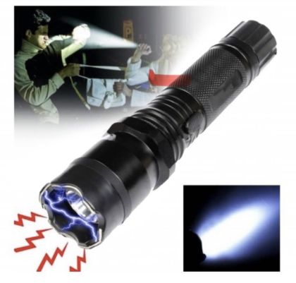 Мощен LED фенер с електрошок POWER STYLE M11 – идеален за оцеляване и самоотбрана