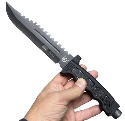 Тактически ловен нож за оцеляване COLUMBIA S009B – комбинирано острие за максимална функционалност