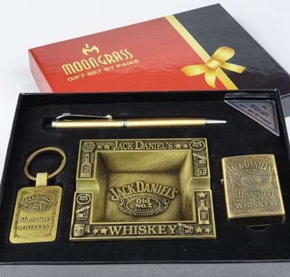 Мъжки подаръчен комплект Jack Daniels 4в1 метален с релефни букви