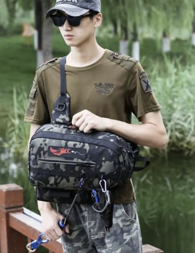 Мъжка чанта за риболов и спининг - практична раница за риболовни принадлежности