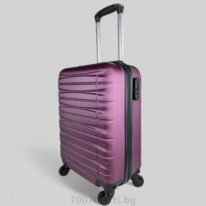 Пътнически куфар за ръчен багаж 55x37x22 см | Лек и здрав твърд ABS с , 4 колела 360°
