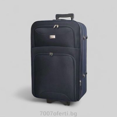 Пътнически куфар за багаж 70x45x27 см | Лек и здрав текстилен с разширител 5см, 3 колела