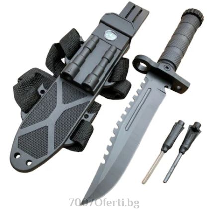 Тактически Нож + Компас + Кремък + Точило Байонет CS GO M9 USA: Идеалният Инструмент за Лов и Къмпинг