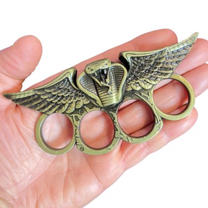 Метален бокс Tiger за самозащита – Компактен и здрав, 11 см, за 4 пръста, идеален за оцеляване