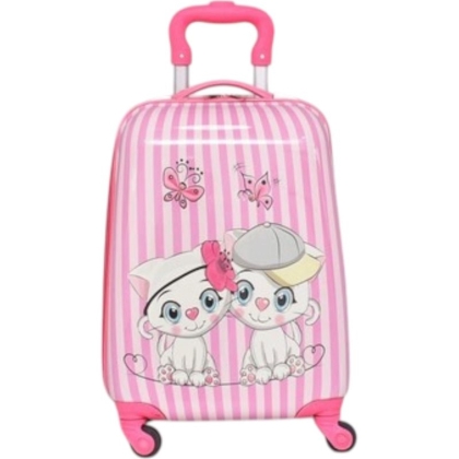 Детски куфар 46x30x21 см – лек ABS с 4 колела 360° за ръчен багаж