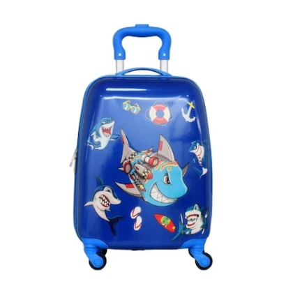 Детски куфар 46x30x21 см – лек ABS с 4 колела 360° за ръчен багаж