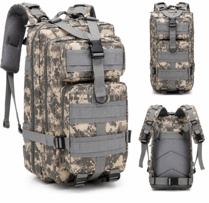 Тактическа раница 30L с MOLLE система за къмпинг и оцеляване