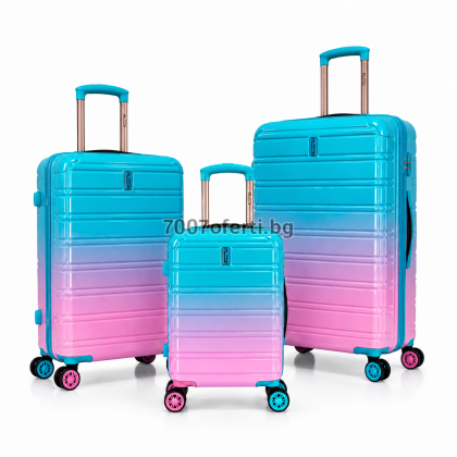 Комплект куфари 3 броя IFLY  20″ 24″ 28″, поликарбонат  колела 360° 