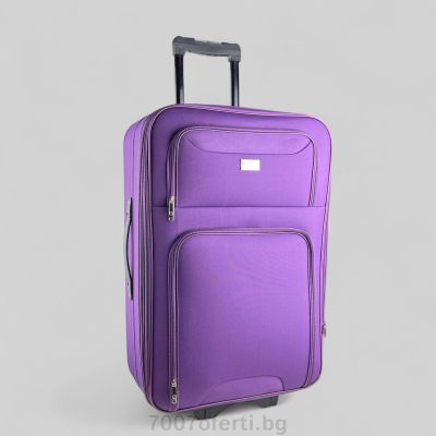 WeTravel пътнически куфар TRANSIT черен 3 колела 78/52/23см  разширяем+5см