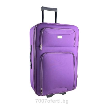 WeTravel пътнически куфар TRANSIT черен 3 колела 78/52/23см  разширяем+5см