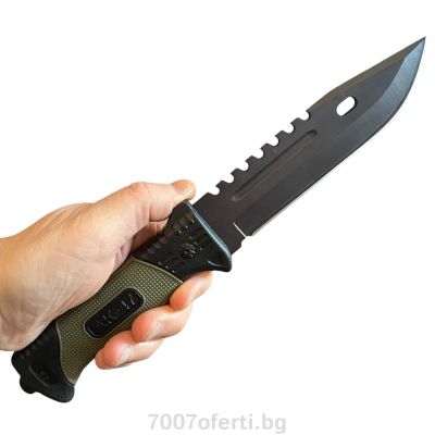Ловен тактически нож за оцеляване AK-47 с компас и кремък 