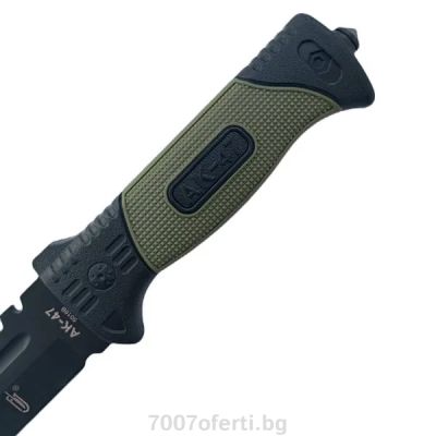 Ловен тактически нож за оцеляване AK-47 с компас и кремък 