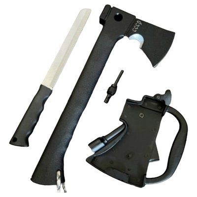 Многофункционална туристическа брадва СССР 5в1: Запалка, Свирка, Чук и Нож в Едно