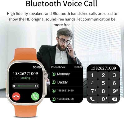 Мъжки смарт часовник Ultra X8 с Bluetooth разговори и безжично зареждане – стил и технология в едно