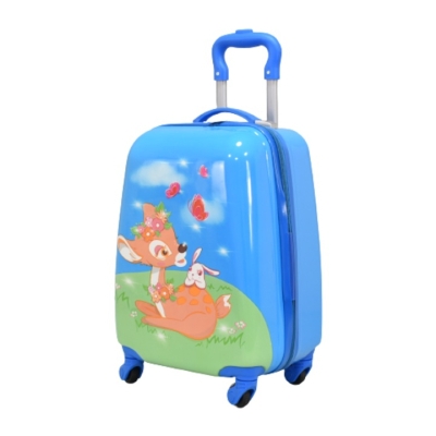 Детски куфар 46x30x21 см – лек ABS с 4 колела 360° за ръчен багаж