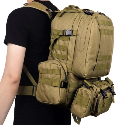 Тактическа раница 55L 4в1 – MOLLE, водоустойчива