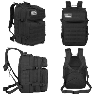 Тактическа раница водоустойчива Army Bag 45L – 900D, Molle, черна, зелена, бежова