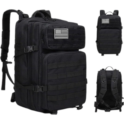 Тактическа раница водоустойчива Army Bag 45L – 900D, Molle, черна, зелена, бежова