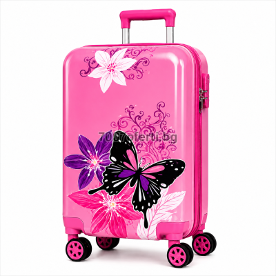 Детски куфар за ръчен багаж 56 х 34 х 23 см  ABS/PC Филм, 4 Колела 360° 