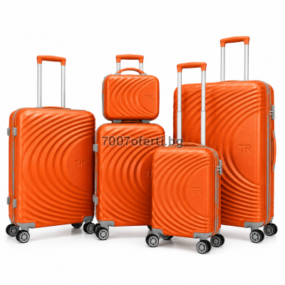 Комплект куфари 5 части от поликарбонат със spinner колела 360° TR ORANGE