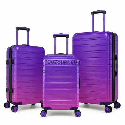 Комплект куфари 3 броя IFLY  20″ 24″ 28″, поликарбонат  колела 360° 