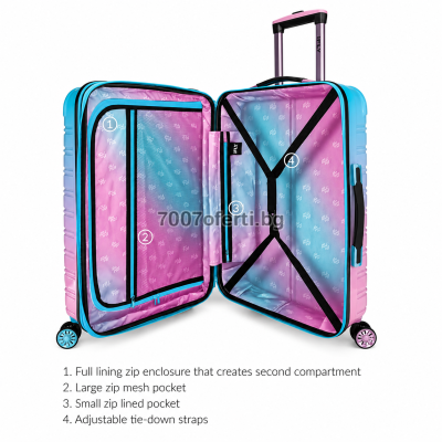 Комплект куфари 3 броя IFLY  20″ 24″ 28″, поликарбонат  колела 360° 