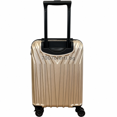 Куфар за ръчен багаж ABS 53x35x20 см – spinner, сваляеми колела златист 