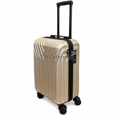 Куфар за ръчен багаж ABS 53x35x20 см – spinner, сваляеми колела златист 