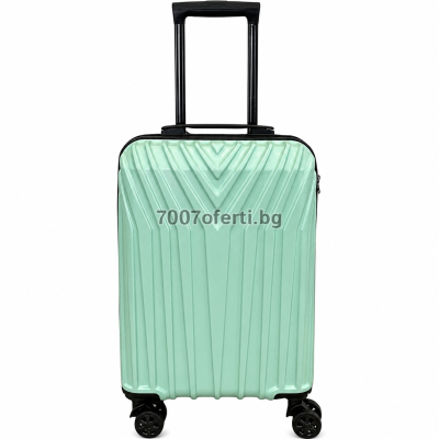 Куфар за ръчен багаж ABS 53x35x20 см – spinner, сваляеми колела златист 