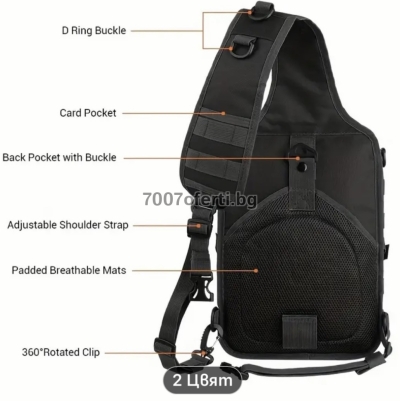 Тактическа чанта Cordura 600D – 3 ципа, водоустойчива - перфектният избор за всеки стрелец