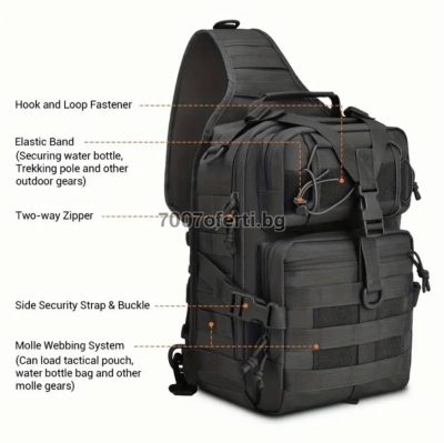 Тактическа чанта Cordura 600D – 3 ципа, водоустойчива - перфектният избор за всеки стрелец