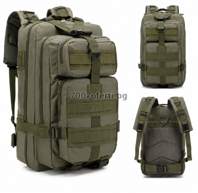 Тактическа раница 30L с MOLLE система за къмпинг и оцеляване