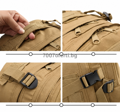 Тактическа раница 40L с MOLLE система за къмпинг и оцеляване