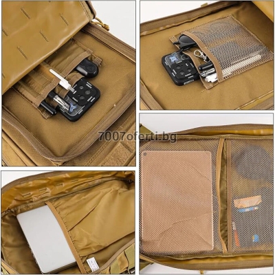 Тактическа раница водоустойчива Army Bag 45L – 900D, Molle, черна, зелена, бежова